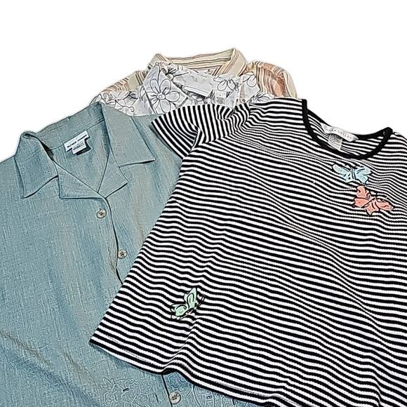 Bundle of 4 Alfred Dunner Womens Assorted Sizes Pullover and Button up Tops - Picture 1 of 9